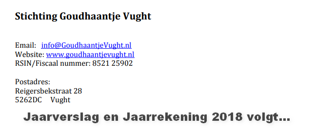 Jaarrekening 2018